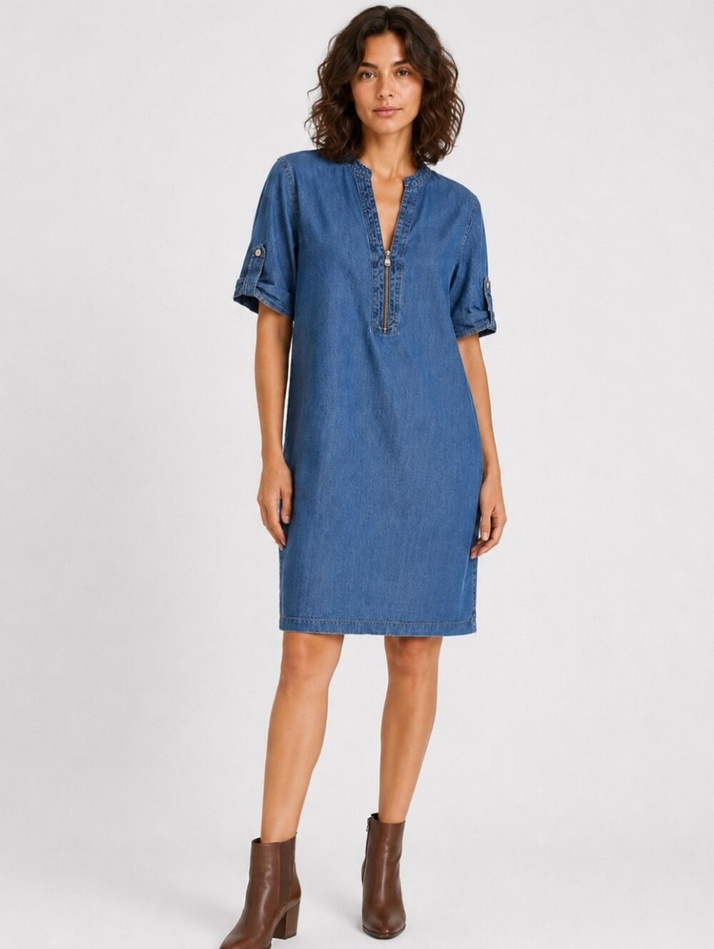 Anne Klein Y2K Denim Shirt Dress